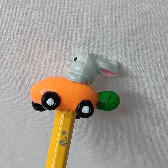 Vintage Russ Pencil Some Bunny Loves You ME Easter Bunny Carrot Car Gift BR9 - Picture 7 of 10
